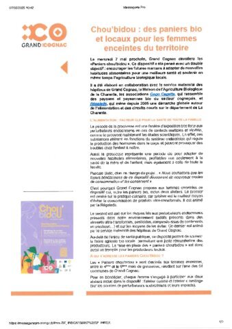 Paniers bio pour femmes enceintes
